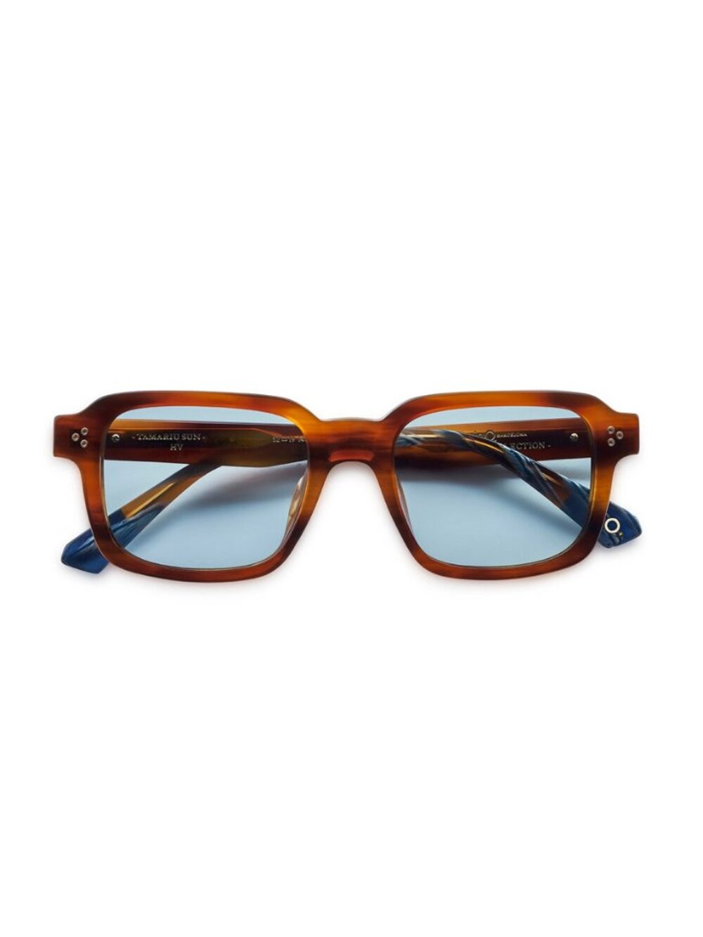 New Etnia Barcelona Men's Sunglasses Havana Square Multicolor Lens Acetate Frame